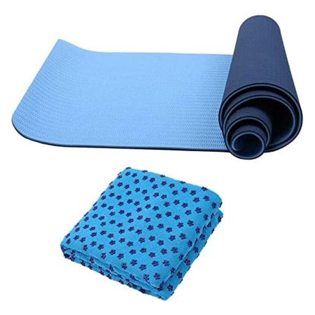 Yoga Mat Non Slip Extra Thick Workout Mat for Yoga Eco Friendly Exercise Yoga Mat High Density Fitness Pilates Mat with Carrying Strap 72 x 24 x 6mm