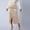002 Beige, variant on Hvot&aat Women's Elegant Silk Satin Skirts High Waist Slim A Line Fishtail Skirt Solid Color Ankle Pencil Skirts
