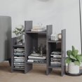 thumbnail image 3 of vidaXL Side Cabinet High Gloss Grey 60x26x60 cm Engineered Wood, 3 of 8