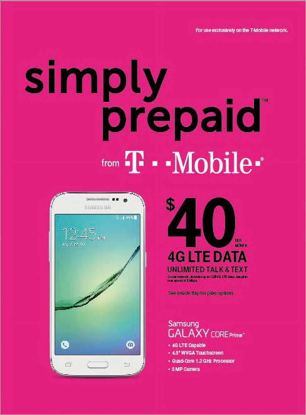 T-Mobile Samsung Prepaid Galaxy Core Prime Smartphone - image 2 of 7