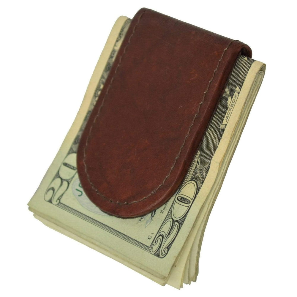 Marshal Wallet Genuine Leather Black Strong Money Clip 812