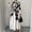 Apricot Black, variant on Women's Mock Neck Long Sleeve Maxi Dress High Waist Belted A Line Party Long Dress, XL