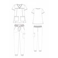 thumbnail image 2 of Beverly Hills Uniforms Ladies Stretch Jogger Scrub Set, Top and Pants, Trendy & Stylish Jogger Pants, 2 of 3