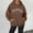 Brown, variant on Women's Letter Printed Round Neck Pullover Street Long Sleeve Pullover Hoodie Women Long Hoodies with Zipper Sweatshirt Blank Jackets Women Womens Long Hoodies Zip up Drawstring Hoodie Snap