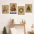 thumbnail image 2 of Hieng Vintage Winter Christmas Prints Poster Unframed Set of 4, Rustic Santa Claus Christmas Snowman Wall Art Decor for Living Room Bedroom Dorm, Retro Christmas Tree Wall Pictures Artwork, 2 of 6
