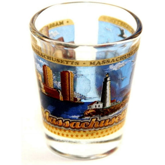 Massachusetts State Wraparound Shot Glass