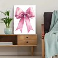 thumbnail image 5 of Qisvanset Framed Canvas Wall Art, 12x16 Inch Pink Bow Coquette Girl Nursery Watercolor Print, 5 of 5