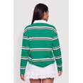 thumbnail image 4 of Women's Striped Long Sleeve Polo Top, 4 of 4