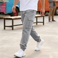 thumbnail image 5 of Mens Cargo Sweatpants Heavyweight Fleece Lined Joggers for Men Slim Fit,Cotton, Drawstring Elastic Waist,5 Pockets,Tapered,Track Bottoms,Straight, Sweat Pant,Soft,Daily Wear., 5 of 8