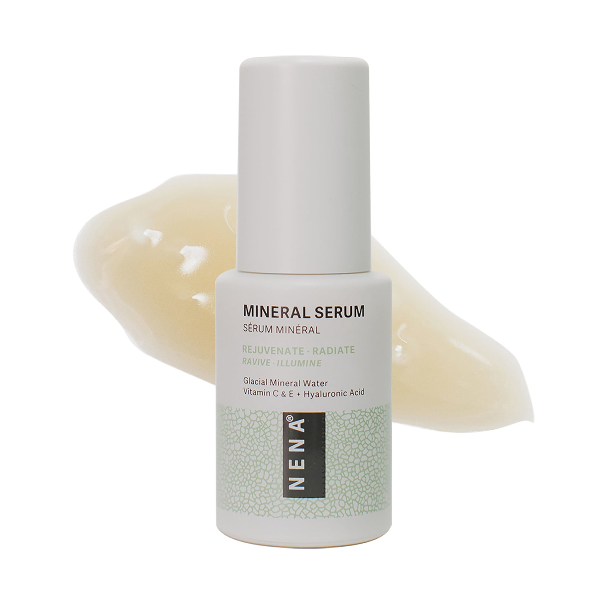 NENA Skincare Mineral Serum, Hyaluronic Acid, Vitamin C Face Serum, 1 oz