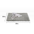 thumbnail image 2 of Paw Inspired Waterproof Dog Blanket 32x24", Soft Faux Fur Throw with Fur-Resistant Fleece, Washable Pet Blanket, Waterproof Protection for Couch, Bed, Furniture, Crate, Car (Gray), 2 of 6