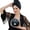 Black / Blue Straps, variant on Microfiber Hair Towel Wrap, 560 GSM Anti-Frizz Turban for Wet Hair, White/Pink