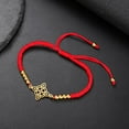 thumbnail image 4 of Witch Knot Bracelet Irish Trinity Celtic Knot Bracelet Handmade Braided Rope Lucky Red String Bracelet Adjustable Beaded Couple Triquetra Wiccan Amulet Jewelry, 4 of 13