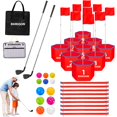 thumbnail image 1 of Juego de golf en el patio trasero DHXGON con 2 palos, campo de 9 hoyos para toda la familia, 1 of 7
