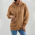thumbnail image 2 of Patlollav Women's Thickened Plush Long-Sleeve Cardigan Casual Soild Coat, 2 of 6