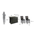 thumbnail image 3 of Nantucket Black 3 Piece Kitchen Island Set, 3 of 4