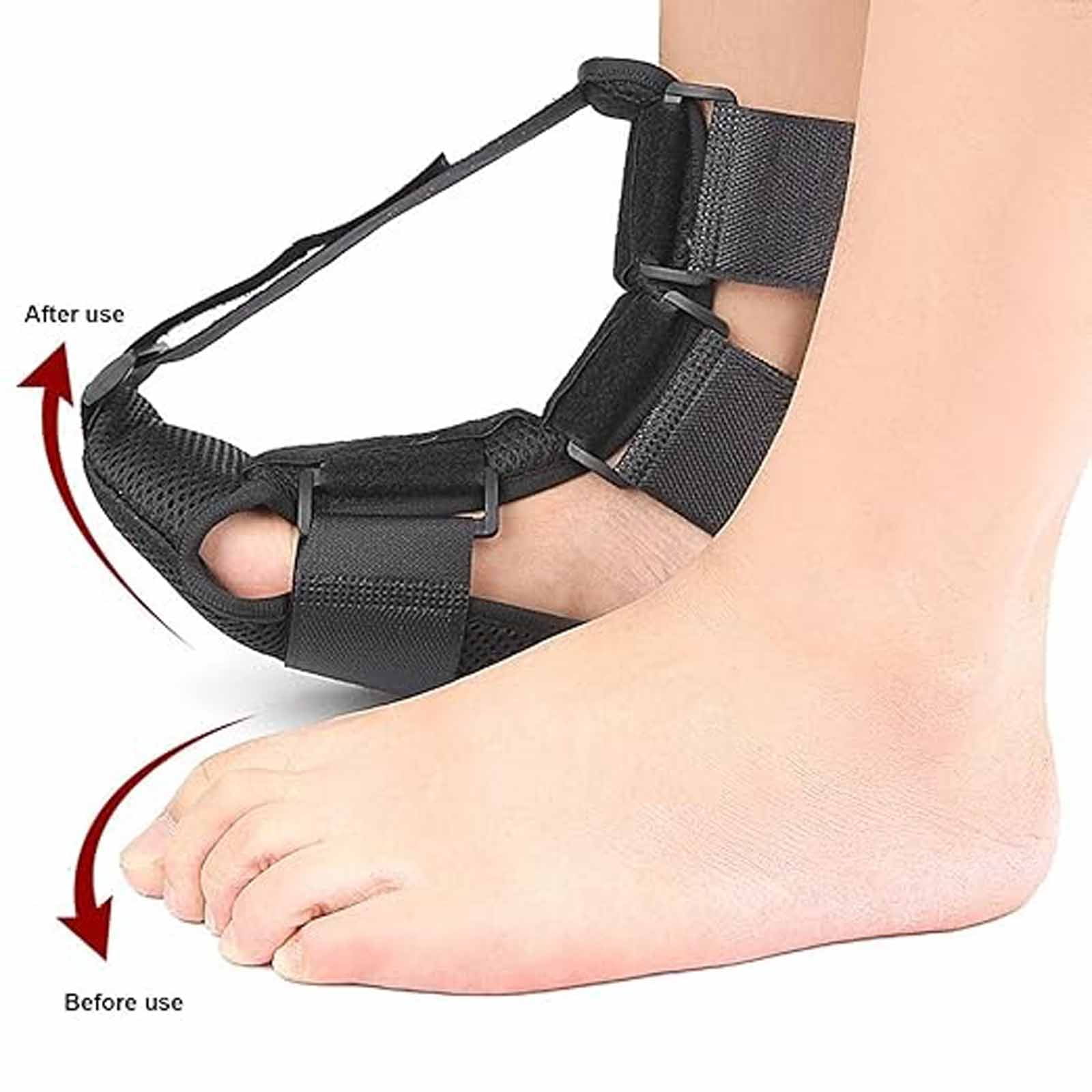 Ankle Support Brace with Adjustable Straps and Inner Stabilizer for Sports Protection and Recovery - Breathable Mesh Design for Running, Basketball, Fitness, Size L (28x15x23cm) Black