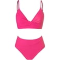 thumbnail image 4 of Women's One Piece Swimsuit Ruffle Lace Up Beach Bathing Suit Tummy Control Swimsuit Bathing Costume, 4 of 4