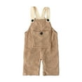 thumbnail image 5 of HUANBAI Suspender Overalls Girls Fleece Kids Toddler Romper Baby Warm Pants Trousers Boy Girls Romper&Jumpsuit Girl romper, 5 of 8