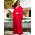 thumbnail image 2 of EDOLYNSA Swimsuit Cover Up Plus Size Beach Kaftan Dress Red Honeymoon Dress, 2 of 9