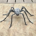thumbnail image 4 of Artificial Plush Spider Halloween Black Giant Spider Scary Home Bar Haunted House Scene Ornament Prop Holiday Outdoor Decoration, 4 of 6
