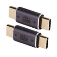thumbnail image 1 of Mini USB C Adapter, Portable 40Gbps 100W Straight 2Pcs Type C Male To Type C Male Adapter  For Laptop For Smartphone, 1 of 8