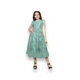 thumbnail image 2 of Sea Breeze Delight,Traditional  Party Wear Georgette Embroidery Mirror Work Frock For Girls, 2 of 3