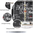 thumbnail image 6 of Black Farmhouse Rustic Kitchen Curtains Wooden Wood Small Short Cafe Window Curtains Vintage Fork Spoon RetroBathroom Living Room Bedroom Window Drapes Treatment 2 Panels (26x36 Inch), 6 of 6