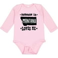 thumbnail image 3 of Inktastic Montana Someone Loves Me Boys or Girls Long Sleeve Baby Bodysuit, 3 of 5