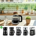 thumbnail image 2 of Glass Carafe Replacement Compatible with Mr Coffee 12 Cup Machine # RF, PC,SC,MMX,MSX, BVMC-RF300, BVMC-MSX23-NLY, BVMC-MMX23,BVMC-SC12BL1-2,BVMC-PL12BL1-NP,BVMC-EM100 Series, 2 of 4
