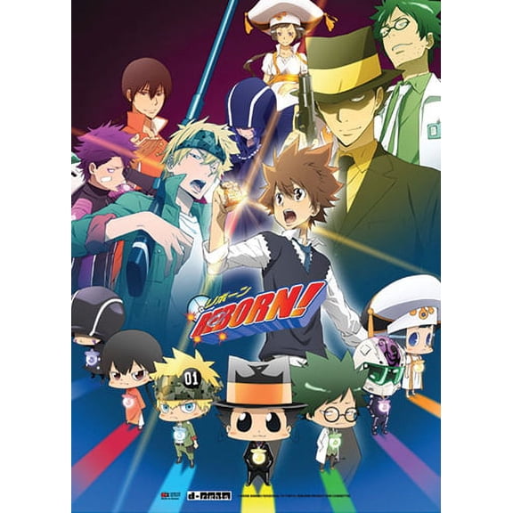 Wall Scroll - Reborn! - Tsuna & Arcobaleno Anime Art Licensed ge86258