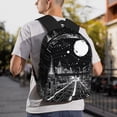 thumbnail image 6 of Honeii Futuristic Moonlit Cityscape Print School Backpack,Casual Lightweight Travel Rucksack Daypack,Backpacks for College High, 6 of 6