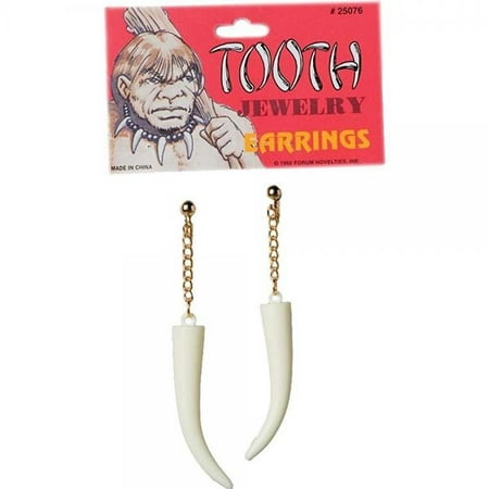 Stone Age Style Sabre Tooth Earrings