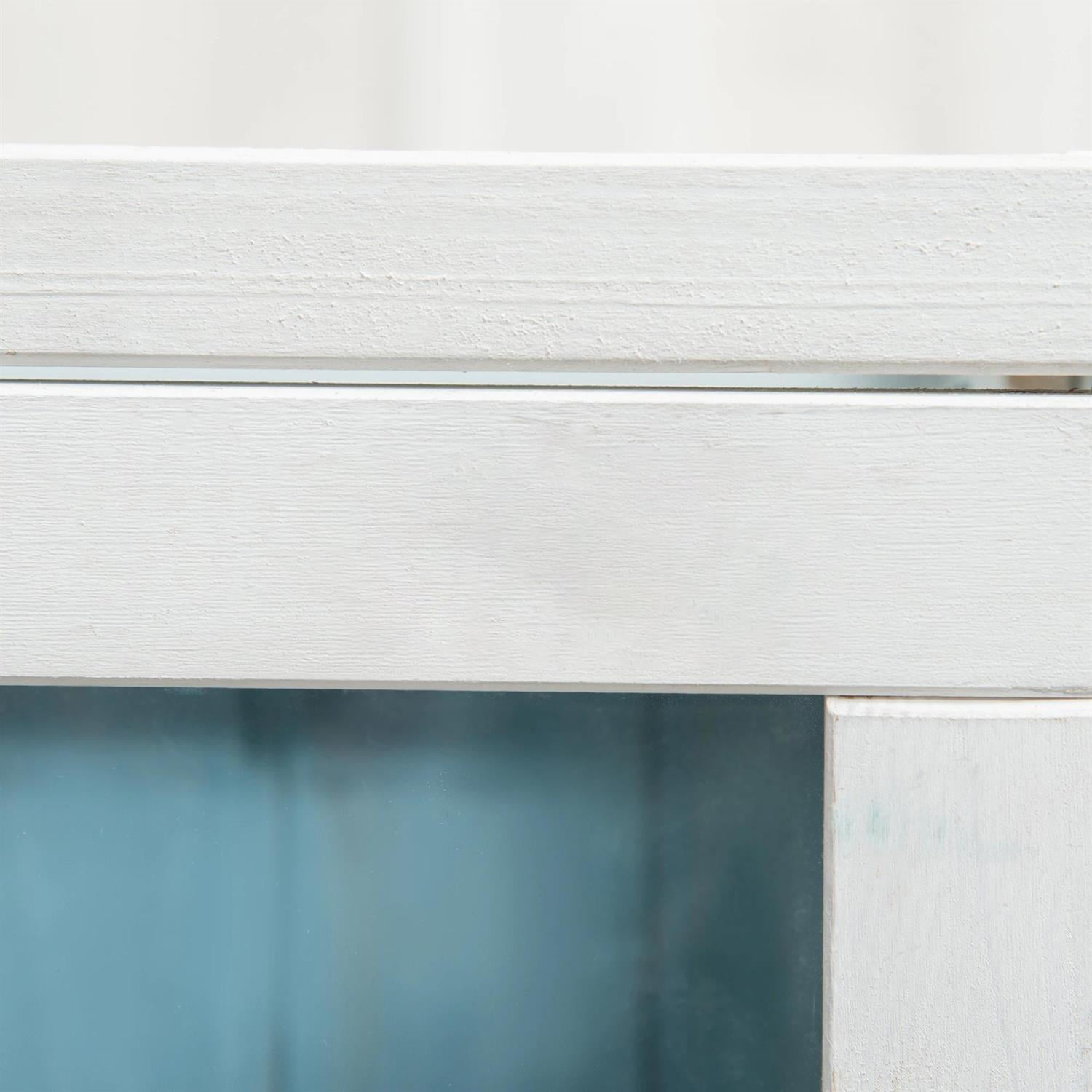 Pefilos Fir Wooden Bunny Hutch Indoor, Outdoor Rabbit Guinea Pig Cage for Small Animals with Trays & Casters, Blue