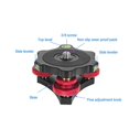 thumbnail image 3 of Tripod Head Leveling Base Camera Leveler Aluminum Alloy 3/8 Inch Thread Precise 3 Bubble Level Triple Wheel Leveler for Macro Panoramic Photography, 3 of 5
