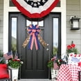 thumbnail image 4 of Patriotic Wreath Bow for 4th of July Decor Patriotic Ribbon Bow Porch Patriotic Decoration Bow Front Door Patriotic Bow 4th of July Tree Topper Bow Memorial Day Decorative Bow, 4 of 9