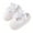 White, variant on WREESH Baby Girls' Soft Sole Bowknot Princess Shoes: Wedding Dress Mary Jane Flats, Light Walker Shoes, and Non-Slip Slip-On Flats for Newborns White