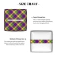 thumbnail image 5 of Susaid Mardi Gras Plaid Print PU Leather Tissue Box Cover, Square Decorative Tissue Holder, for Living Room, Bedroom, Dining-Table,Kitchen,Office,Car, 5 of 7