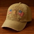 thumbnail image 2 of America 250Th Anniversary Hat with Embroidered Liberty Bell And Flags 1776-2026 Denim Baseball Cap July 4Th Freedom Unisex Hat E, 2 of 4