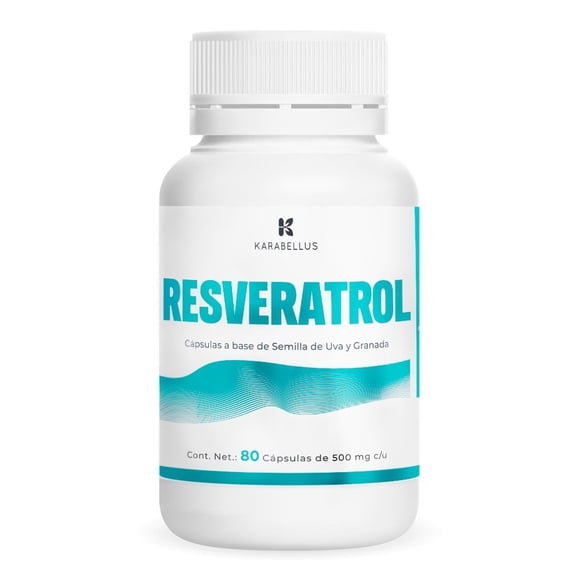 Vitaminas Karabellus Resveratrol 80 cápsulas de 500 mg. c/u