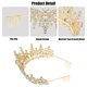 thumbnail image 3 of 1 Uds Diadema de cristal dorado Unique Bargains Tiara elegante con peines para mujeres y niñas, 3 of 7