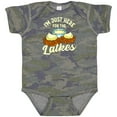 thumbnail image 3 of Inktastic Hanukkah Funny Here for Latkes Boys or Girls Baby Bodysuit, 3 of 5