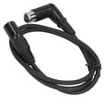 thumbnail image 2 of XLR Audible Cable, 1 Meter Straight To Elbow XLR Cord Male To Female  for Mixing Console Recorder, 2 of 7