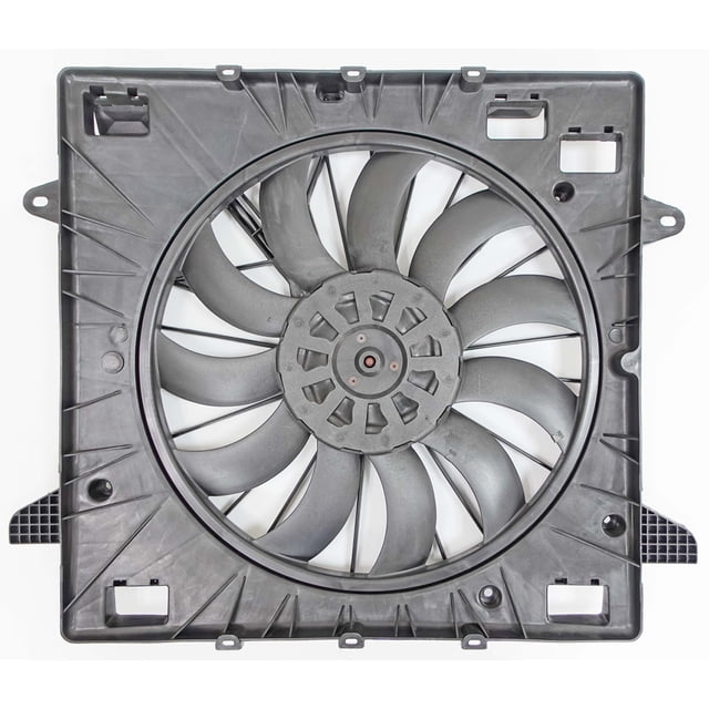 OE Compatible/Replacement Radiator And Condenser Fan Assembly With One Big Fan