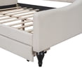 thumbnail image 6 of Harper & Bright Designs Full Size Upholstered Daybed with 2 Drawers, Linen Sofa Bed with Button Tufted Backrest for Bedroom Living Room Guest Room, Beige, 6 of 15