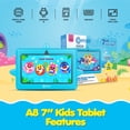 thumbnail image 4 of Contixo Baby Shark Kids Tablet, 7 inch 32GB, Parental Controls, Ages 3-12, Blue, 4 of 8