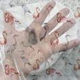 thumbnail image 3 of Flamingo Tulle Curtains with Rod Pocket, Heron and Flamingo Birds with Watercolor Design Wildlife Nature, Sheer Drape for Wedding Party 2 Panels, 7 Sizes, Grey Vermilion White, by Ambesonne, 3 of 3