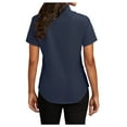 thumbnail image 3 of Yellow Rooster Womens Short Sleeve Easy Care Shirt Navy/Light Stone 2XL, 3 of 7