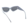 thumbnail image 4 of Womens Thick Temple Retro Cat Eye Plastic Diva Fashion Sunglasses Grey - Black, 4 of 4