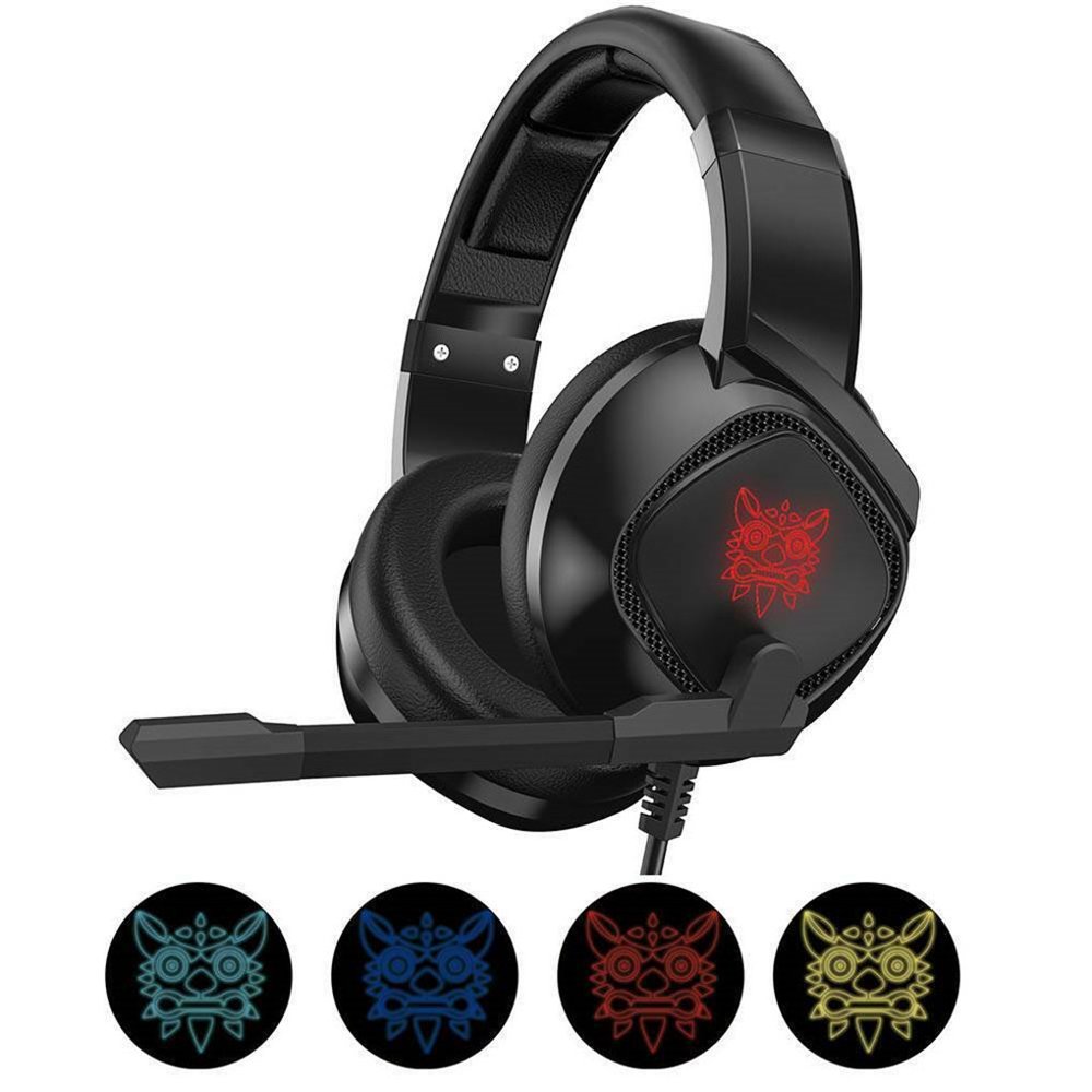 ONIKUMA K19 RGB Light Wired Control Gaming Headphone with Noise 